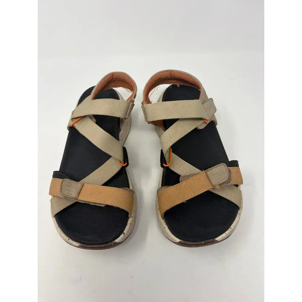 Taos women's Super Z sandals 7 Tan Multi orange strappy athletic $160